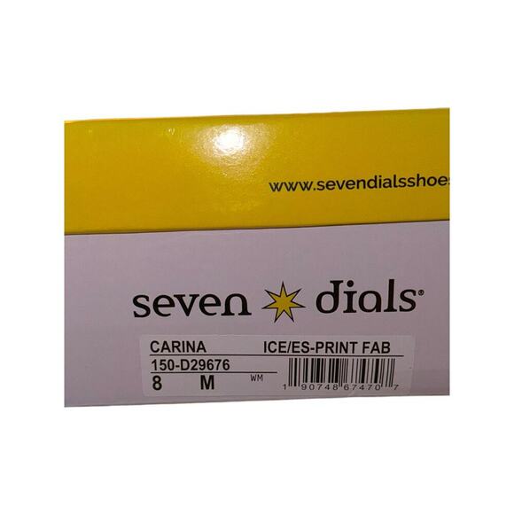 Seven Dials Sandal Ankle Strap Heels Black White Snake Print Size 8M - Picture 4 of 6